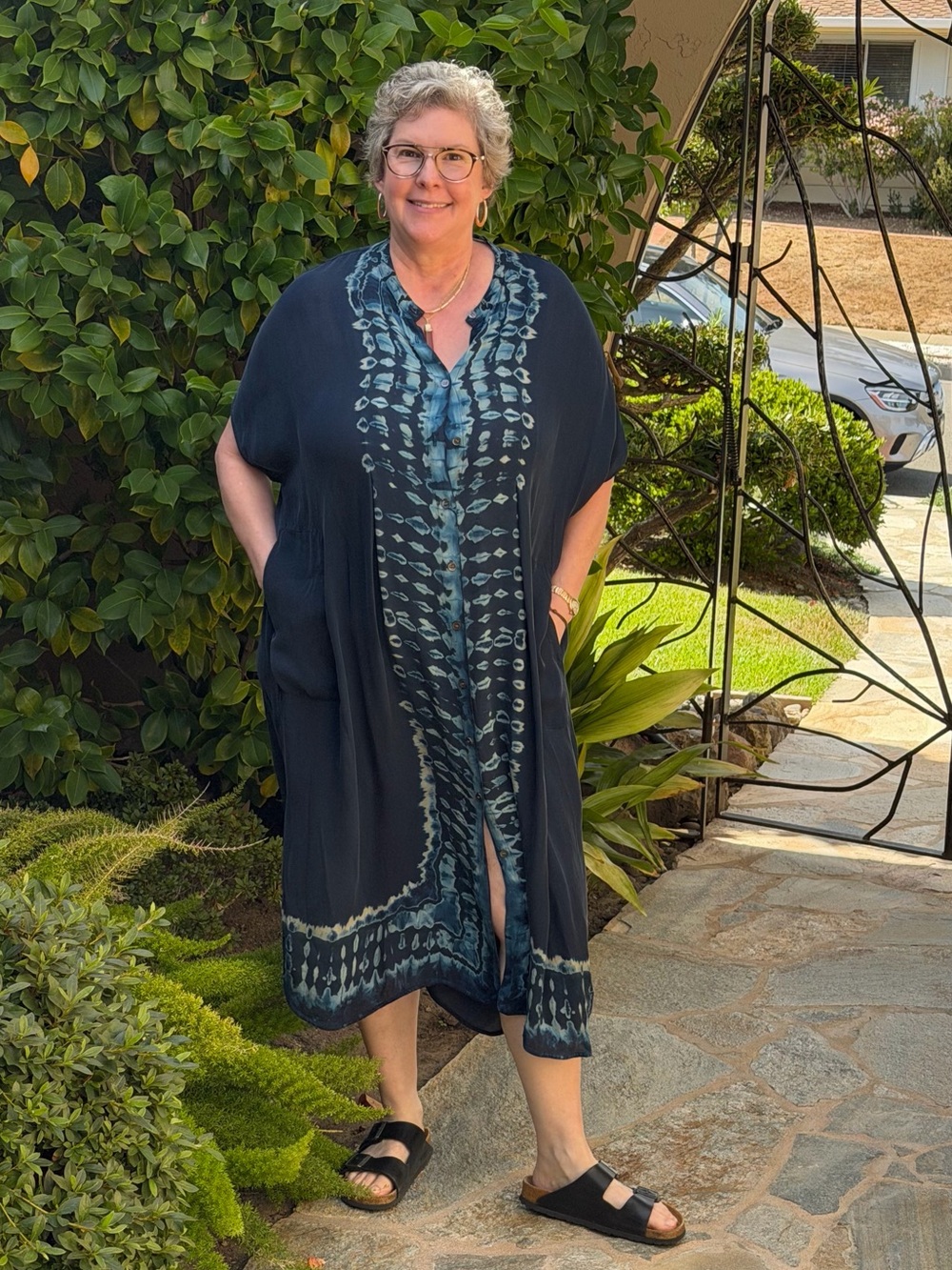 Raquel Allegra Blue Silk Dress